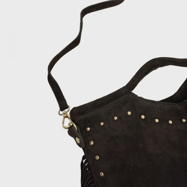 Anais - Sac à main clouté en croûte...