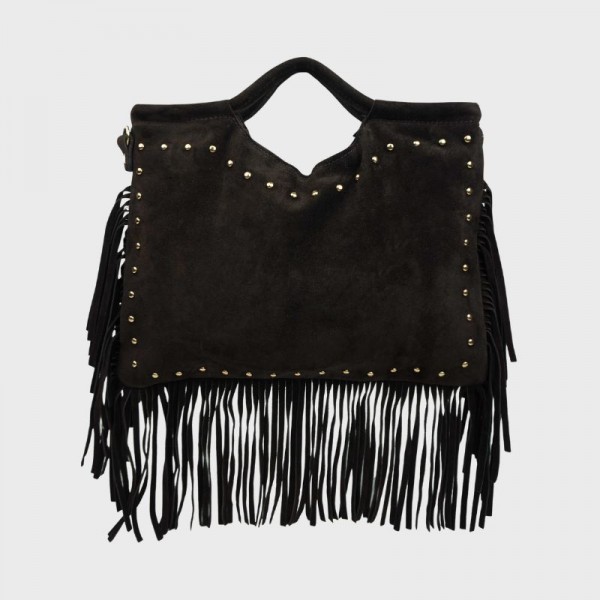 Anais - Sac à main clouté en croûte...