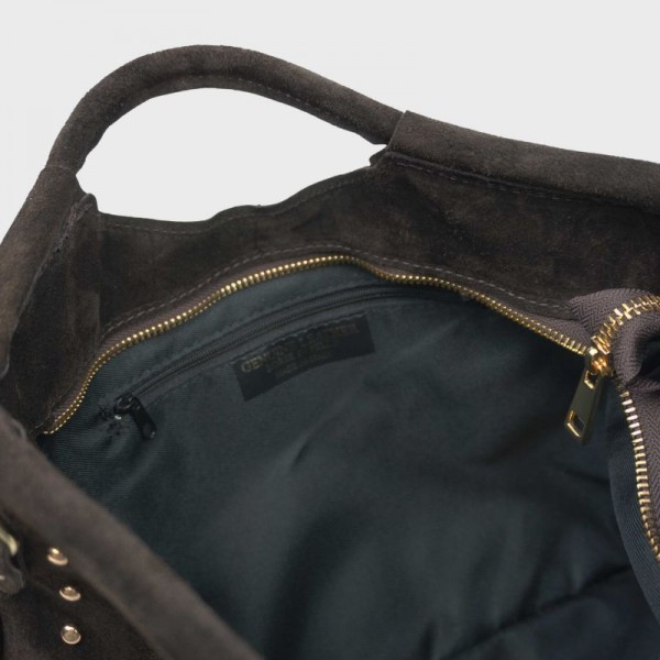 Anais - Sac à main clouté en croûte...