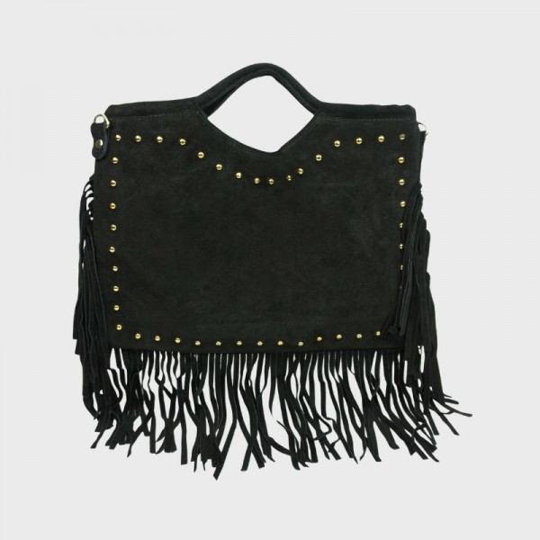 Anais - Sac à main clouté en croûte...