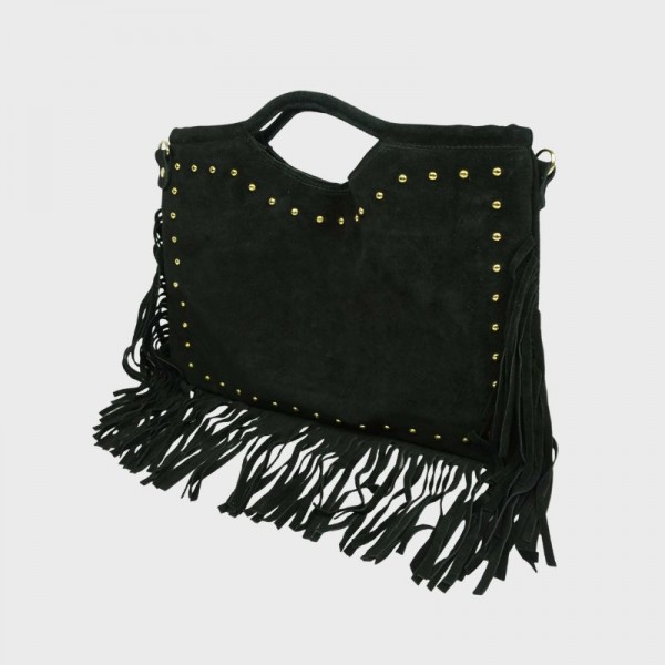 Anais - Sac à main clouté en croûte...