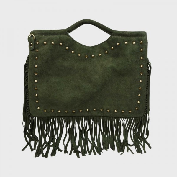 Anais - Sac à main clouté en croûte...