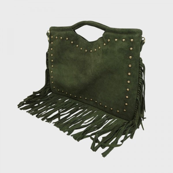 Anais - Sac à main clouté en croûte...