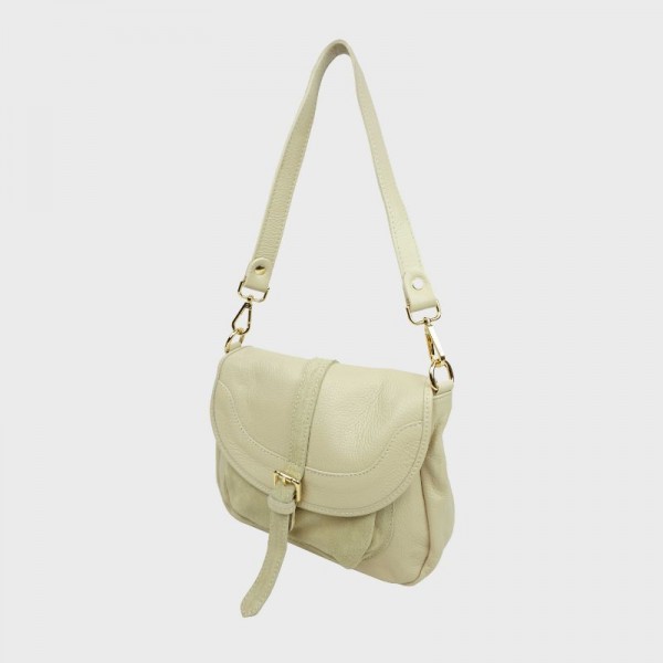 Anais - Sac bandoulière en cuir avec...