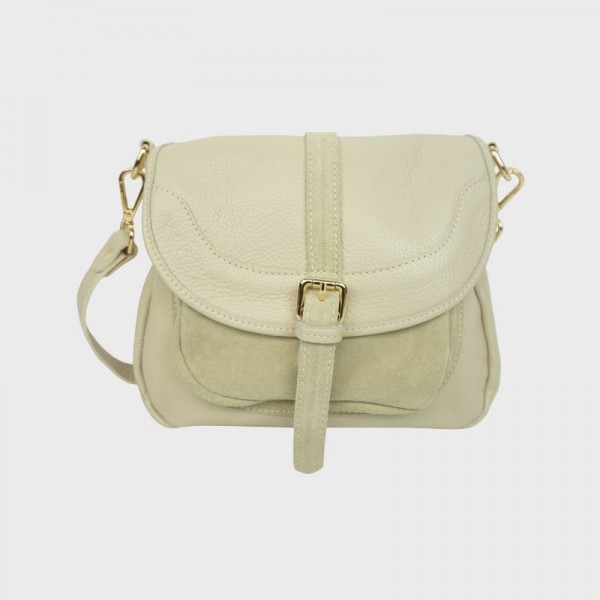 Anais - Sac bandoulière en cuir avec...