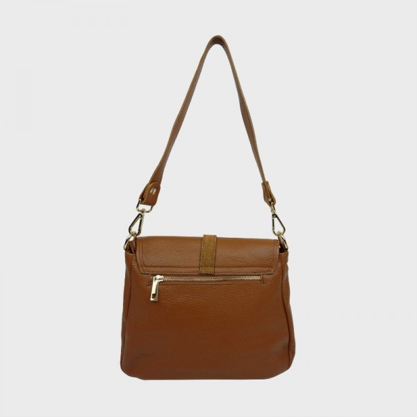 Anais - Sac bandoulière en cuir avec...