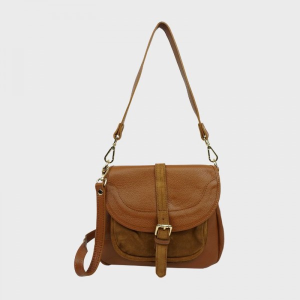 Anais - Sac bandoulière en cuir avec...