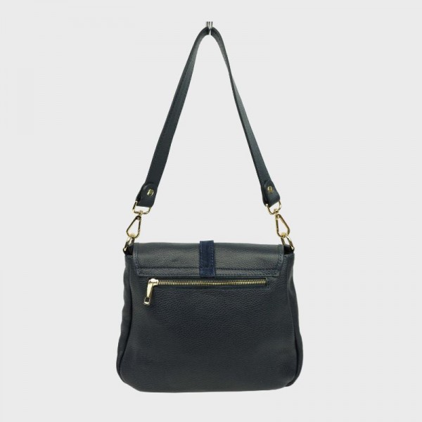 Anais - Sac bandoulière en cuir avec...