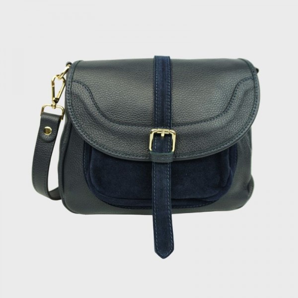 Anais - Sac bandoulière en cuir avec...