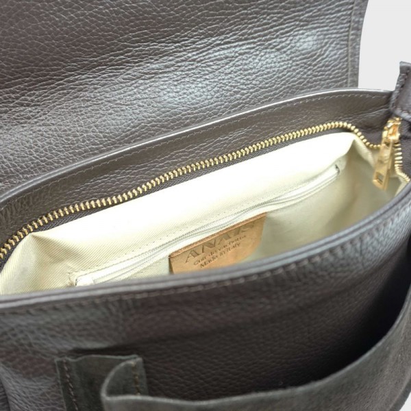 Anais - Sac bandoulière en cuir avec...