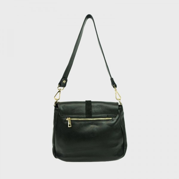 Anais - Sac bandoulière en cuir avec...