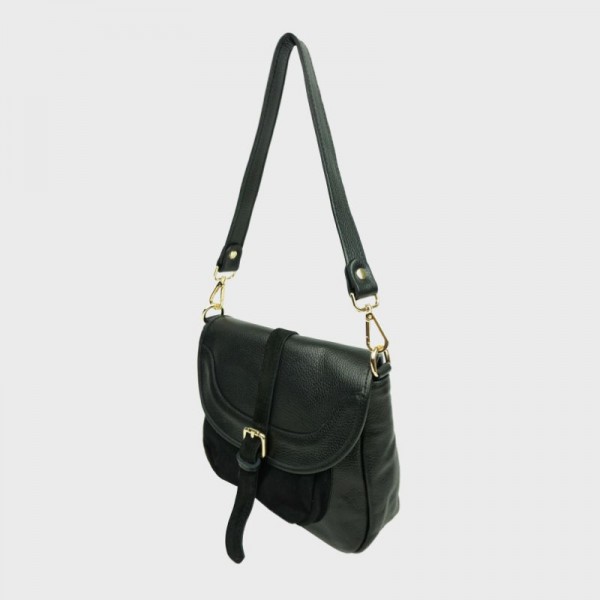 Anais - Sac bandoulière en cuir avec...