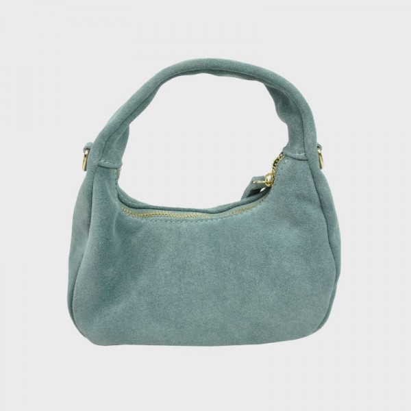 Anais - Petit sac rond en cuir clouté