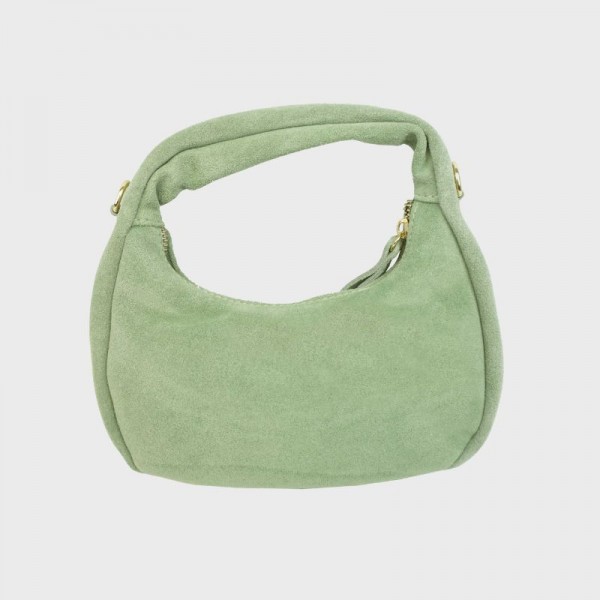 Anais - Petit sac rond en cuir clouté