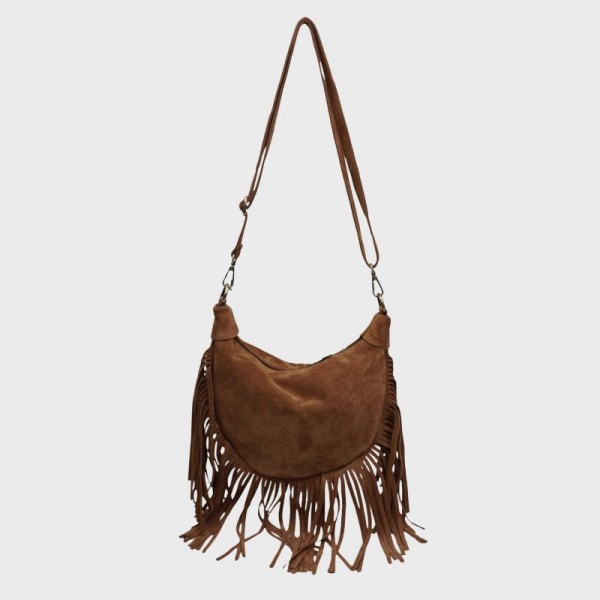 Anais - Sac bandoulière à franges en...