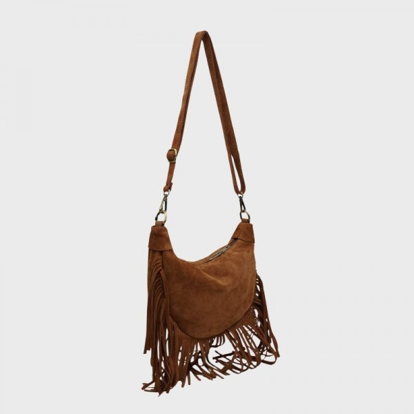 Anais - Sac bandoulière à franges en...