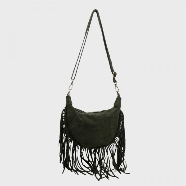 Anais - Sac bandoulière à franges en...