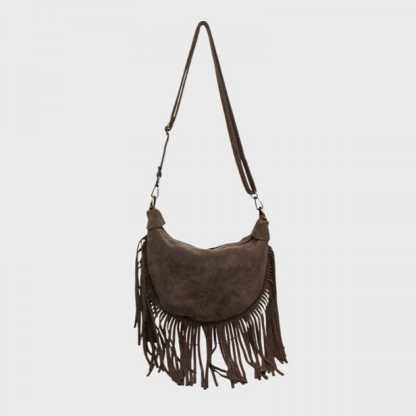 Anais - Sac bandoulière à franges en...